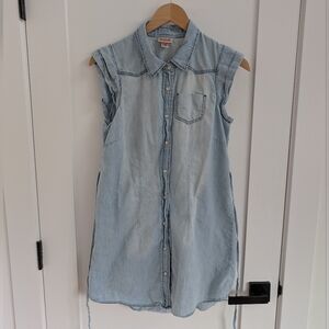 ✨4 for 12 Mossimo Chambray Sleeveless Shirt Dress – Great Swim Cover-Up!